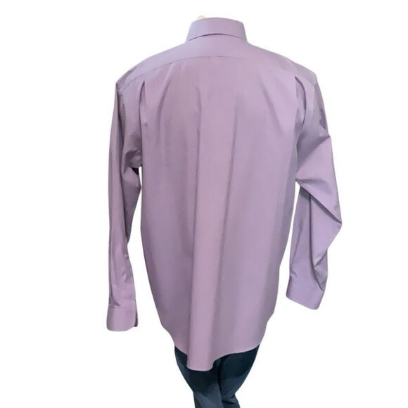 Jos. A. Bank Travelers Collection Purple Woven Pattern Mens Dress Shirt 16.5-36 - Picture 2 of 4
